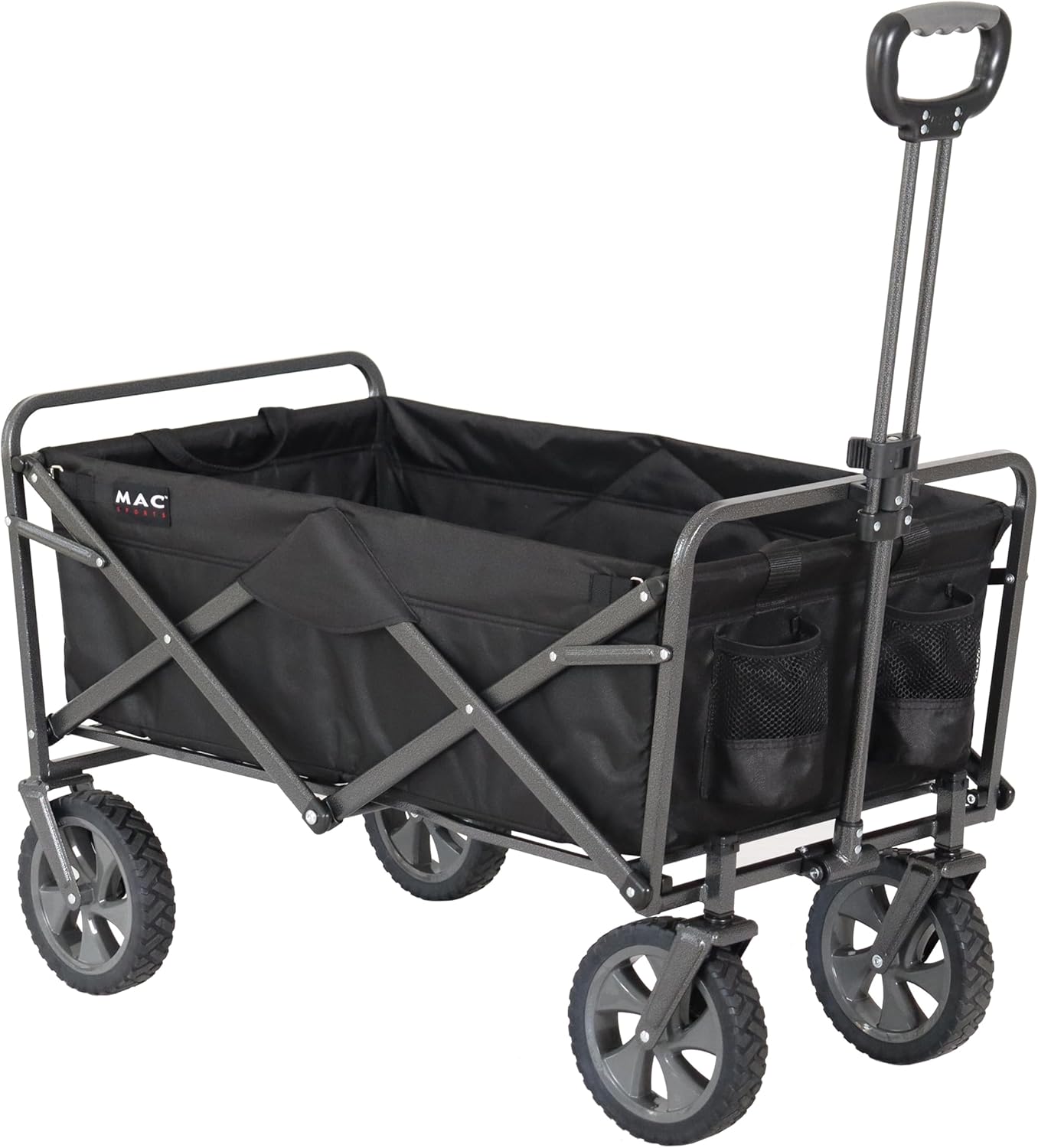 collapsible folding outdoor utility wagon, black collapsible folding outdoor utility wagon, black