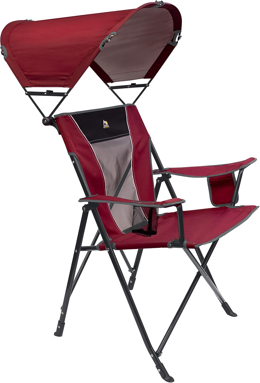 outdoor comfort pro rocker camping chair | portable folding rocking chair with durable armrests & drink holder — blush outdoor comfort pro rocker camping chair | portable folding rocking chair with durable armrests & drink holder — blush